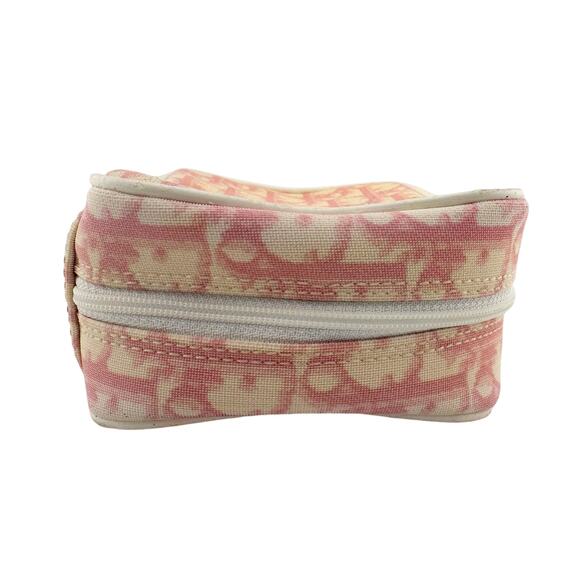 Christian Dior Pink Trotter Monogram 2 Denim Wristlet Pouch - Picture 11 of 16